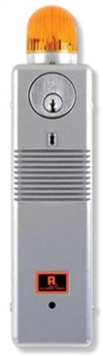 Alarm Lock PG21-MSS Alarm with Strobe Battery Pwrd Stand Alone Door Alarm in Metallic Silver