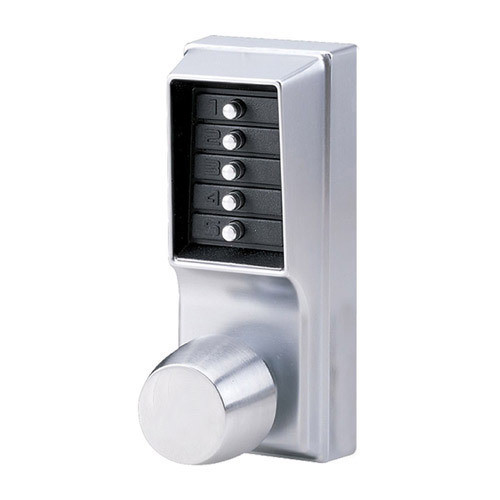 Simplex 1031-26D-41 Pushbutton Cylindrical Lock with Knob, Combination Entry, Passage and no Key-Override in Satin Chrome