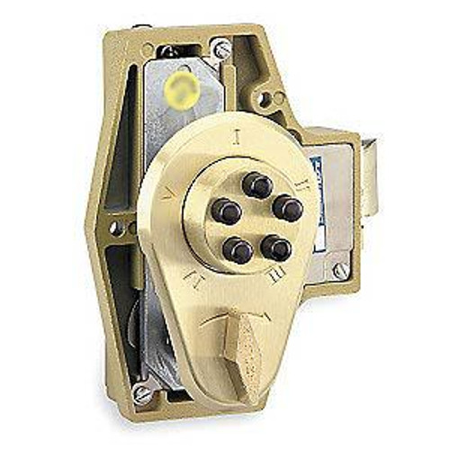 Simplex 9350000-04-41 Spring Latch Lock with holdback and Key override in Satin Brass