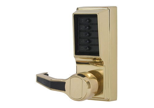 Simplex LL1031-03-41 Passage  Pushbutton Lever Lock with no Key Override in Bright Brass