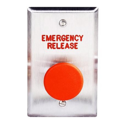 Dortronics D5211-MP23/R Momentary Action 1-9/16" Red Button Double Gang Plate (No Text)