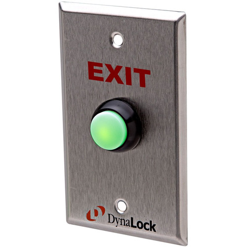 DynaLock 6172 Faceplate Silkscreened Weatherproof Pushbutton "EXIT"