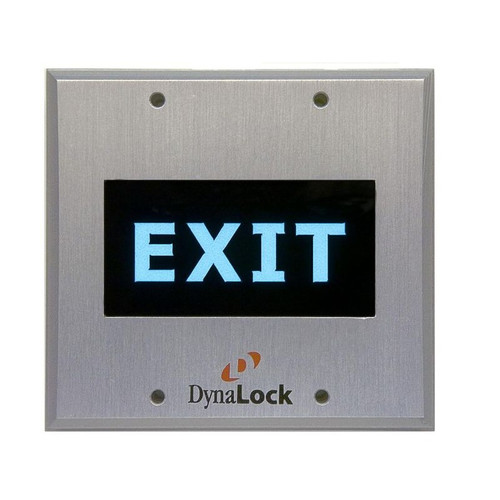Dynalock 65-PO-MO-24 Double Gang High Visibility Pushplate "PUSH TO OPEN"