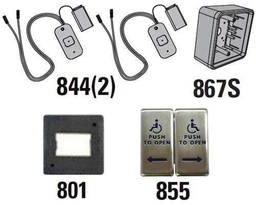 LCN 8310-3855WS Door Closer with Wless Act Logo D V 8310 Wall Surface Mount Actuator