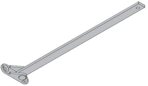 LCN 1260-79LR-STAT Surface Mount Door Closer Long Rod and Shoe Arm Screw in Statuary Finish