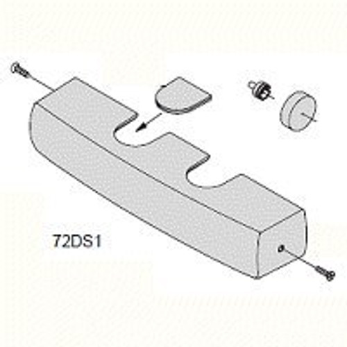 LCN 1460-72DS1-US26D Surface Mount Door Closer part Designer Series Cover in Satin Chrome Finish