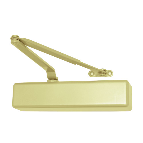 LCN 1461-EDA-w-62G-US4 Surface Mount Door Closer Extra Duty Arm part Thick Hub Shoe in Satin Brass Designer Series Finish