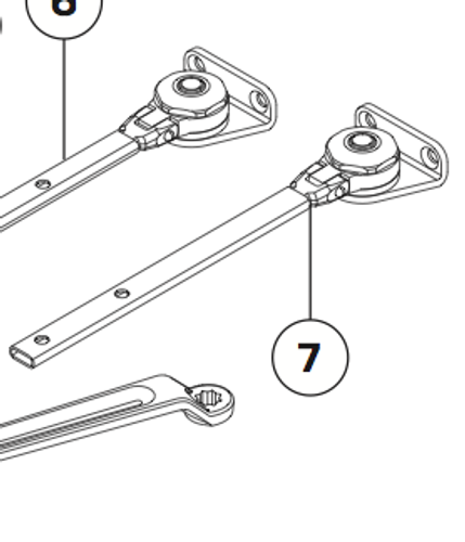 LCN 4040XP-3048L-DKBRZ Surface Mount Door Closer Head and Long Tube Assembly in Dark Bronze Finish