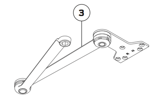 Hold Open Cush-n-stop Arm #4040XP-3049CNS US3  LCN