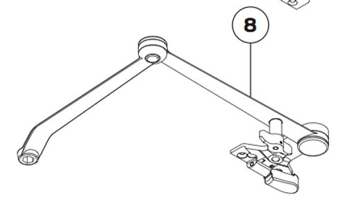Hold Open Spring Cush Arm #4040XP-3049SCNS STAT  LCN