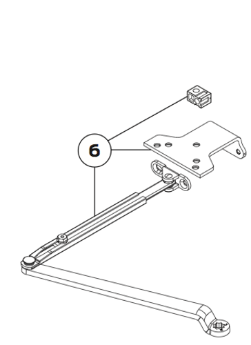 Regular Arm W/62pa Shoe #4040XP-3077/PA US3  LCN