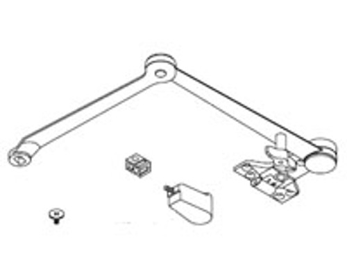 LCN 4110-3049SCNS US26D Hold Open Spring Cush Arm, Satin Chrome