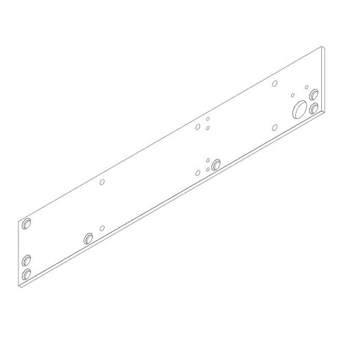 LCN 4310ME-18 RH 696 Drop Plate, Narrow Top Rail or Flush Ceiling, Right Hand, Brass