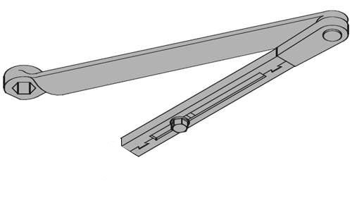 LCN 4820-77-AL Door Closer part Arm and Forearm Assembly in Aluminum Finish