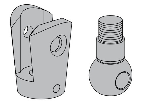 LCN SEM7810-514-AL Door Closer with Sem7800 Series Ball Pivot and Connection Link in Aluminum Finish