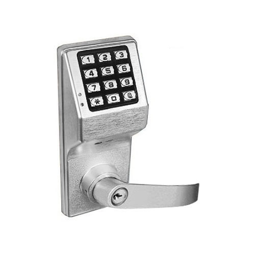 Alarm Lock DL3075WPIC-US26D Trilogy T3 Series Digital Cylindrical Keyless Lock Regal Leverset with Best Core Override in Satin Chrome
