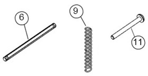 Simplex 062-510261A-626 Hardware Pack E203x Series Spindle/Lvr Rtn Sprng/Screws in Satin Chrome