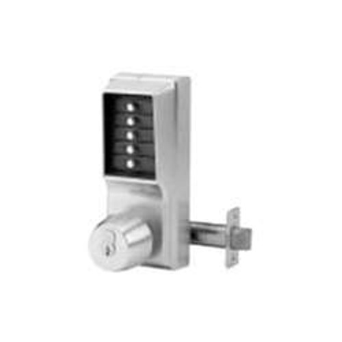 Simplex 1015-05-41 Cylindrical PBL Lock with Knob no Ky Override/Comb Entry only in Antique Brass