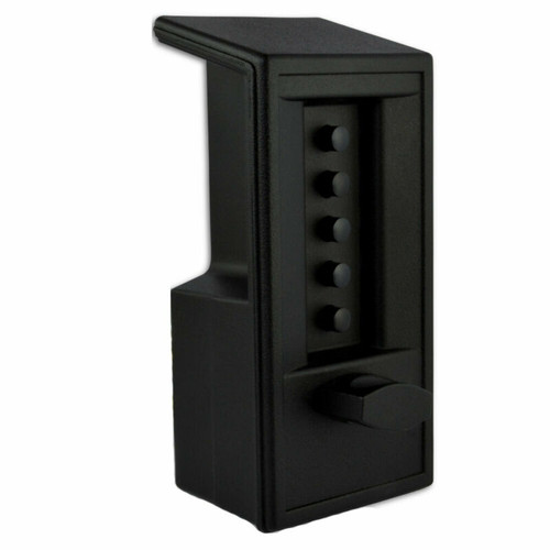 DormaKaba 6204-85-41 Cylindrical Combination Lock, Exterior Thumb turn, Interior Knob, 2-3/4" Backset Outside Black, Inside Satin Chrome