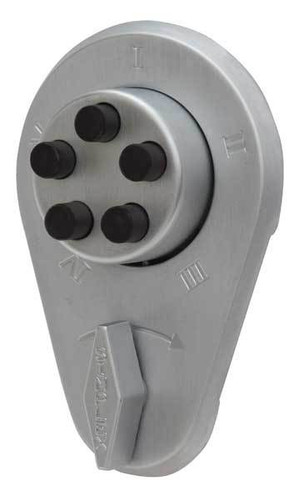 Simplex 9352000-26D-41 Auxiliary Lock with Thumbturn 42498 in Dsl Hldbk-del Key Cylinder in Satin Chrome