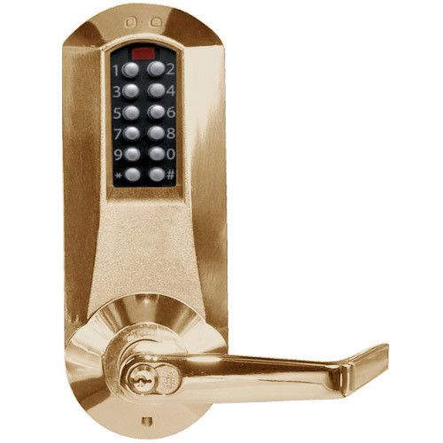 Eplex E5210XSWL-744-41 Pushbutton Exit Trim Lever Lock with Schlage 'C' Keyway in Dark Bronze with Brass Accents