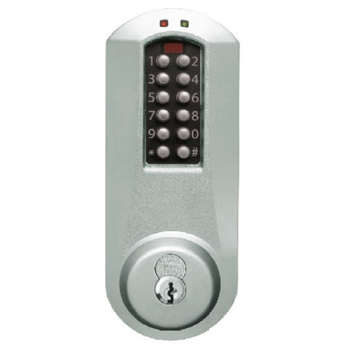 Eplex E5231SWL-625-41 Pushbutton Cylindrical Lever Lock with Schlage Core Override in Bright Chrome Eplex E5231SWL-625-41 Pushbutton Cylindrical Lever Lock with Schlage Core Override in Bright Chrome
