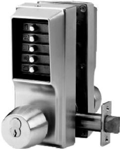 Simplex EE1021R/EE1021R-05-41 Cylindrical PBL Lock Withknob 1/2in Thrw Float Fp With234in Bs in Antique Brass