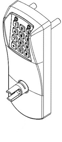 Dormakaba F66/20E010W-626 Outside Housing for E2000 Key Override Kil only in Satin Chrome