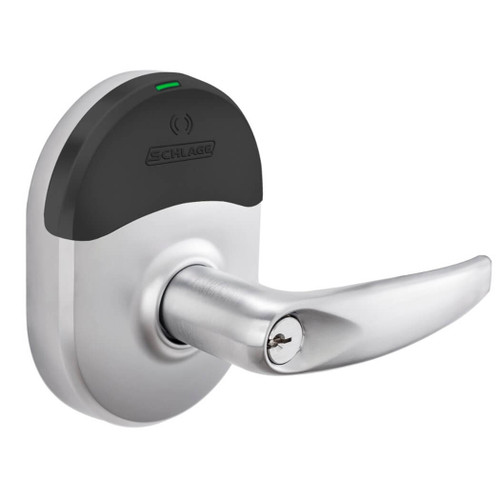 Schlage NDEBP 626 Mobile Enabled Wireless Cylindrical Storeroom Function with ENGAGE Technology In Satin Chrome Standard Key Override