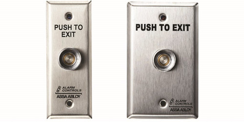 Alarm Controls TS-15 Mounted on narrow 1-3/4" stainless steel plate