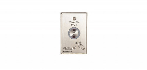 Alarm Controls NTS-1 Exit Station Switch, No Touch Request, SPDT Relay, 1-Gang, 12/24 Volt DC, 2 Ampere at 30 Volt AC/DC, -25 to 55 Deg C, Stainless Steel
