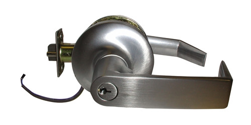 General Lock Door Lock, Electrified, Storeroom, R Lever Design, Clutched, Satin Chrome, Schlage C Keyway, 2-3/4" Backset, Grade 1 General Lock Door Lock, Electrified, Storeroom, R Lever Design, Clutched, Satin Chrome, Schlage C Keyway, 2-3/4" Backset, Grade 1