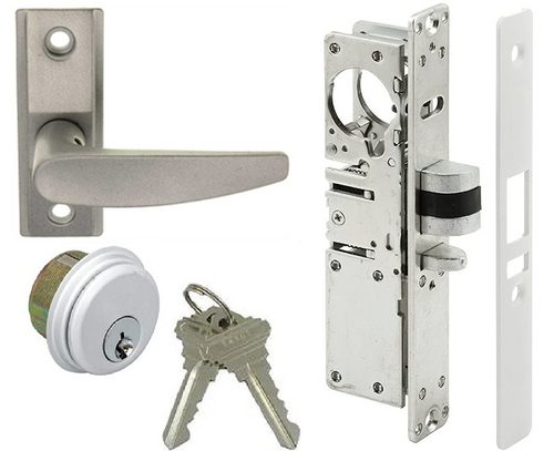 Storefront Door Mortise Deadlatch Lock Lever Handle Latch and Key Cylinder Kit in *** BRONZE FINISH*** Storefront BRONZE Finish Mortise Deadlatch Lock Lever Handle Latch and Key Cylinder Kit