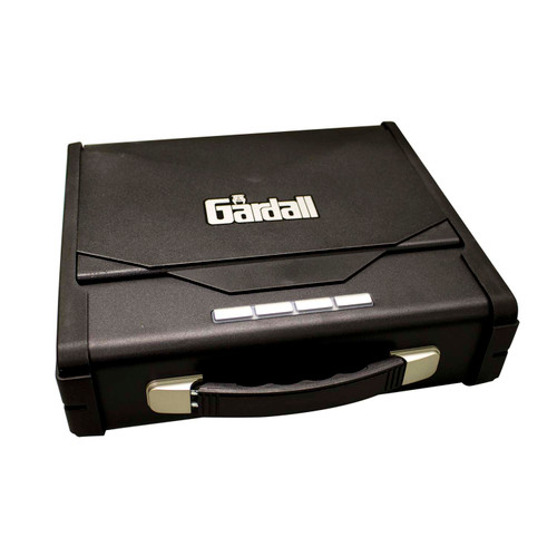 Gardall Portable Pistol Safe With Handle Gun and Pistol Safe, 9-1/2" Width x 14" Depth x 4-1/4" Height, Prime Steel