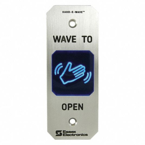 ESSEX HEW-1B Hand-E-Wave Touchless Switch, Microwave Technology, 4 1/2 in Height, 1 3/4 in Width, Stainless Steel
