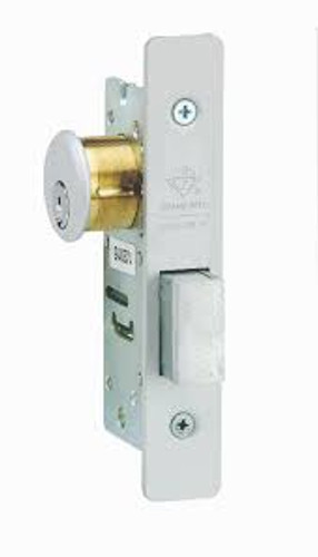 Adams Rite 4070-30-628 Deadbolt, Short Throw Projection Style, Flat Faceplate, 1-1/8" Backset, Aluminum