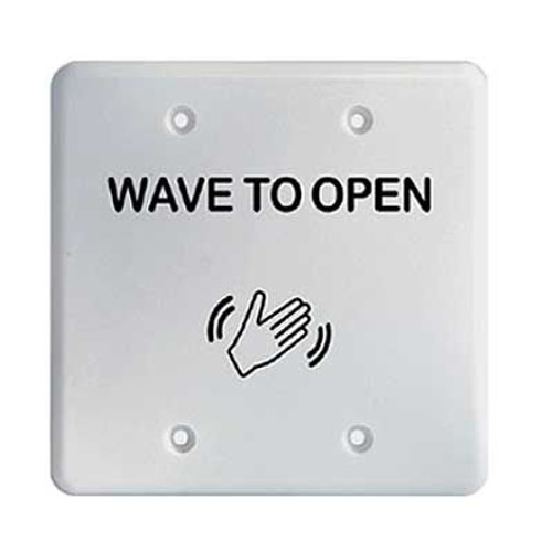 LCN 8310-813WH Standard Duty Touchless Actuator, Single & Double Gang, Text & Wave Icon, White