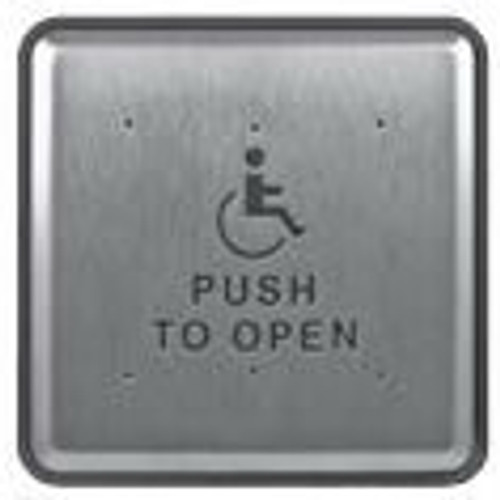 Norton 531 NOR Door Switch kit - 6" sq., Stainless/blue letters, ADA symbol, RF