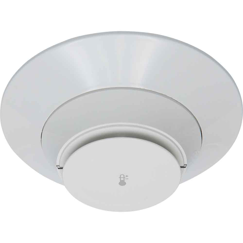 Fire-Lite H365 Addressable Heat Detector, Low-Profile Intelligent 135°F Fixed Thermal Sensor & LiteSpeed Only, White
