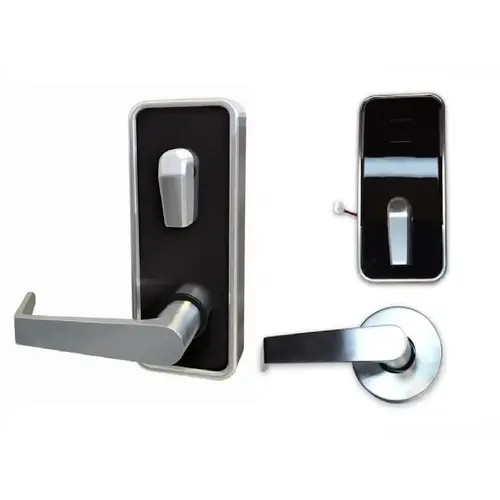 Dormakaba MN002ETKBTKB1100L Saffire LX-I RFID Interconnect Lockset; 3-Hour Fire Rated; Troy Lever; BLE; ELO; LH/RHR; 5-1/2" CTC; 2-3/4" SC Backset; T Strike; Black Finish