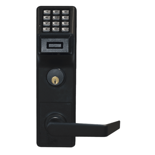 Alarm Lock ETPDNSRX19M99 Networx Pushbutton Exit Trim with Prox Reader, 5000 Users, 35,000 Event Audit Trail, Weatherproof, Straight Lever, for Marks 9900, Flat Black Finish