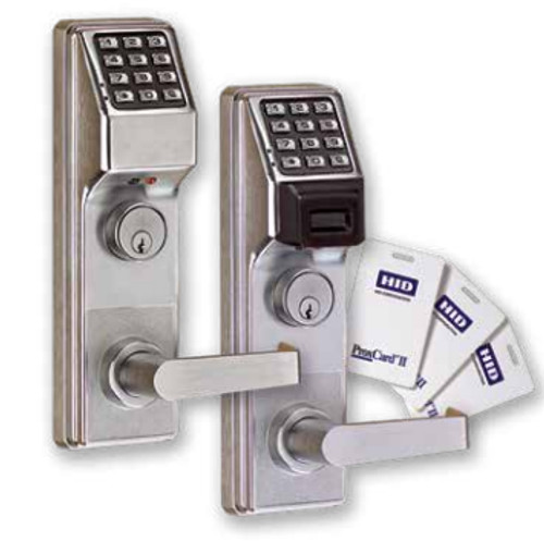 Alarm Lock ETPDNS1G Networx Pushbutton Exit Trim with Prox Reader, 5000 Users, 35,000 Event Audit Trail, Weatherproof, Satin Chrome Finish