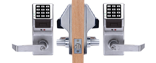 Alarm Lock Double Sides PDL5300 Proximity and Pin code access Alarm Lock PDL5300 US26D Pin Code and Card/FOB reader Cylindrical Door Lock, Double Sided, with Prox Reader, 2000 Users, 40,000 Event Audit Trail, Weatherproof