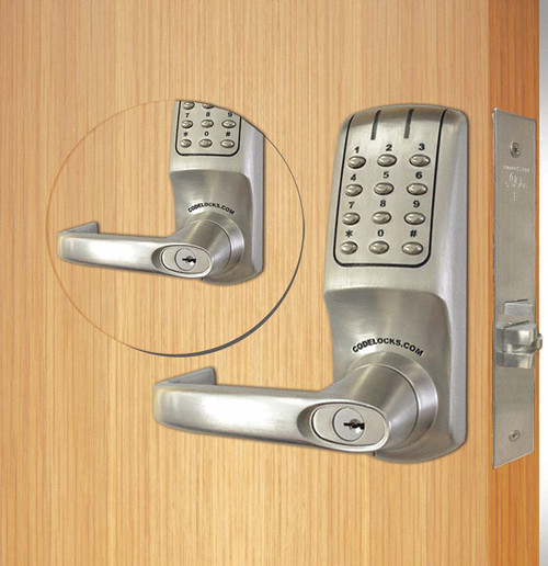 Codelock CL5250BBIC Heavy Duty electronic keyless lock Mortise Back to Back with Interchangeable core (less core)