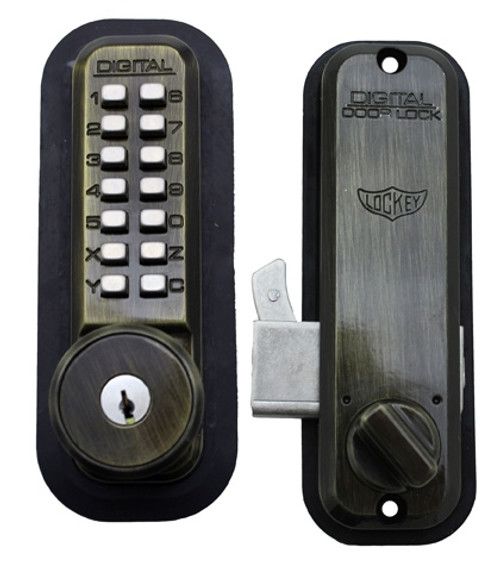 Lockey Keyless Sliding Door Lock 2500 with Key Override. Lockey Keyless Sliding Door Lock 2500 with Key Override.