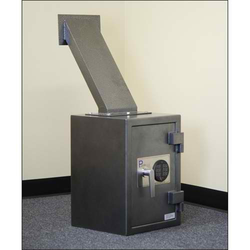 Protex Electronic Rear-Drop Depository Safe, with Through the Wall Drop Chute FD-2014LS Protex FD-2014LS Rear-Drop Depository Safe with Through the Wall Drop Chute