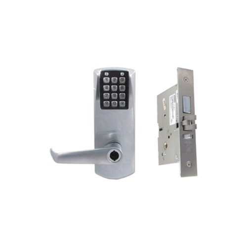 Dormakaba E-Plex 2000 Series Model E2066XS Electronic Grade 1 Mortise Lock without Deadbolt and with Auto-Expiring Service User Codes (SCHLAGE C key-in-lever INCLUDED)