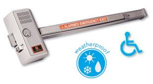 Alarm Lock Sirenlock™ 700WP / 710WP WeatherProof Panic Exit Alarm Push Bar Device (33" wide) Alarm Lock Sirenlock 700WP / 710WP WeatherProof Panic Exit Alarm Push Bar Device (33" wide)