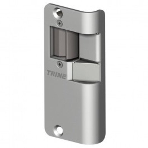 Trine 3458-24DC-32D-L 3000 Series 4-5/8 Elec Strike in Satin Stainless Steel Trine 3458-24DC-32D-L 3000 Series 4-5/8 Elec Strike in Satin Stainless Steel