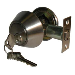 General Lock Double Cylinder Deadlock, US15 Satin Nickel Finish ...